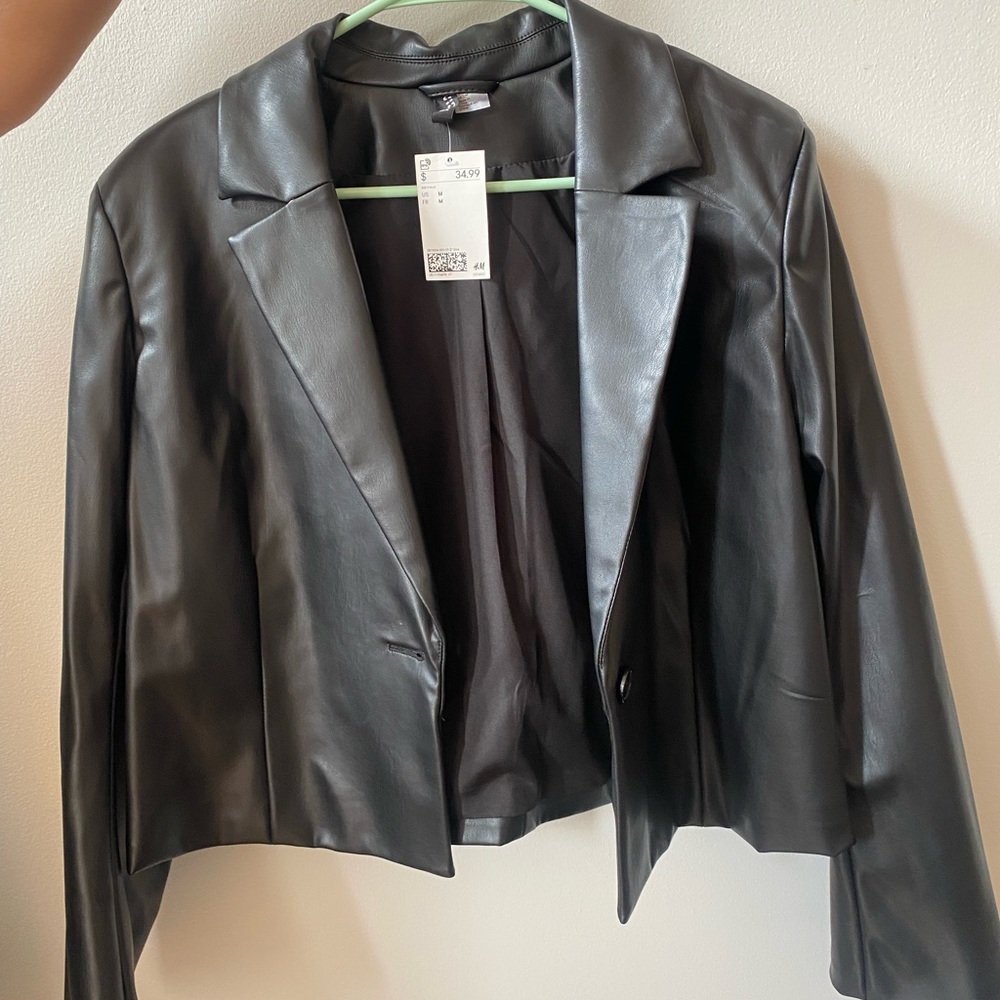 H and M leather jacket NWT